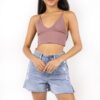 Clothing Grey Bandit Cropped | Lexi Tank In Mauve
