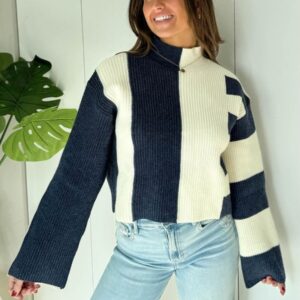 Clothing Grey Bandit Sweaters | Juno Sweater In Blue/White