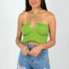 Clothing Grey Bandit Cropped | Dahlia Top In Green